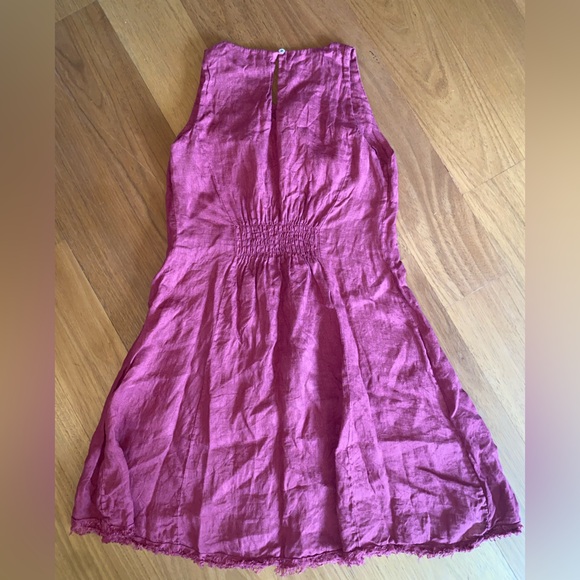 Piazza Del Tempio Linen Sleeveless Shift Dress Sz S Small - Picture 5 of 8